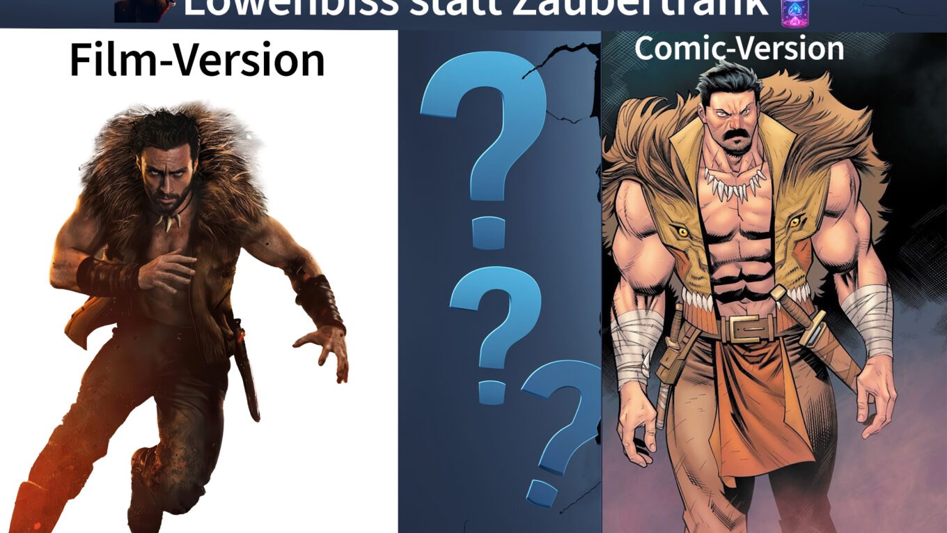 Kraven movie version vs kraven comic version