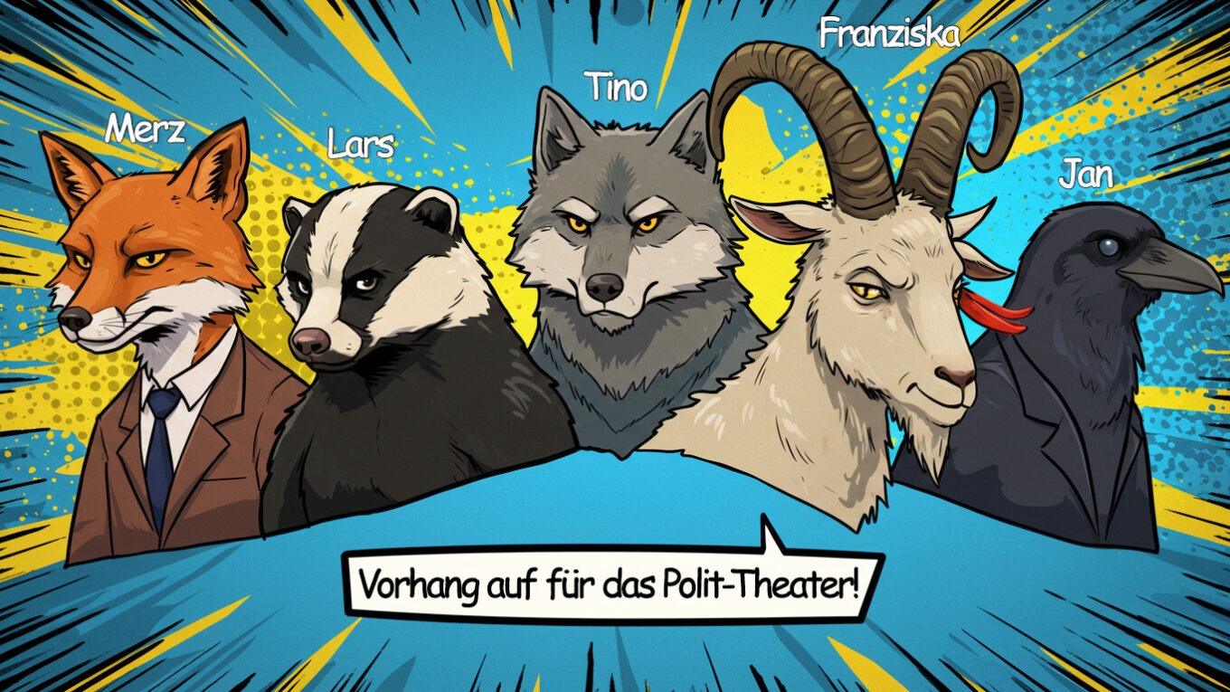 Polit theather vorhang auf