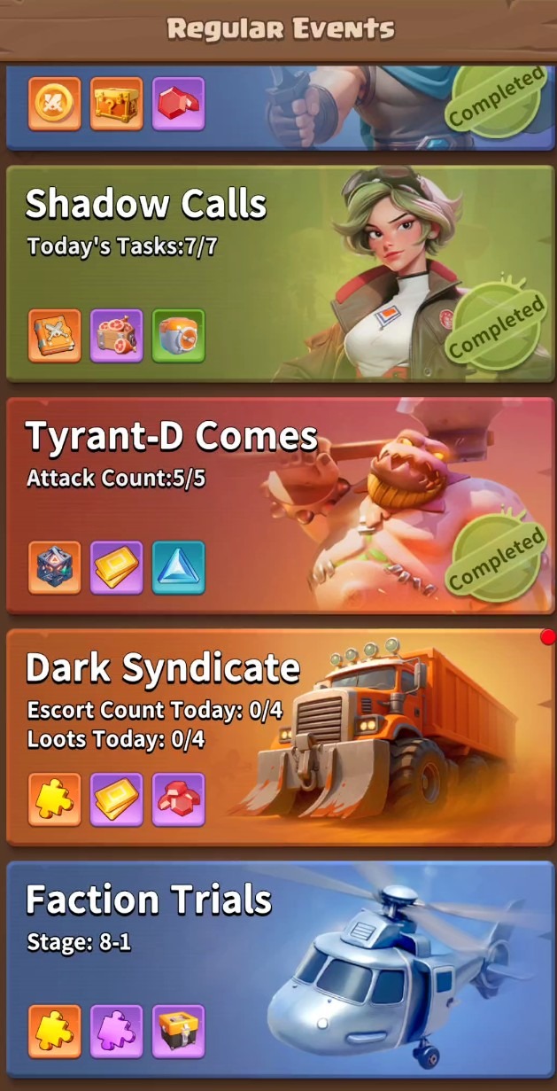 Dark war survival events ohne ende